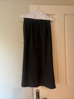 Eileen Fisher Black Maxi Skirt with Elastic Waist